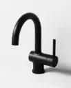 Robinet mitigeur lavabo col de cygne noir brossé, Châtelet