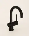 Robinet mitigeur lavabo col de cygne noir brossé, Châtelet