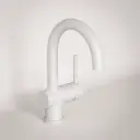 Robinet mitigeur lavabo col de cygne blanc mat, Châtelet