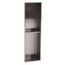 Niche murale avec étagère inox, 70,5x20,5 cm, inox brossé, Châtelet