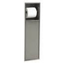 Niche murale porte-rouleau + porte-balayette, 60x17 cm, inox brossé, Châtelet