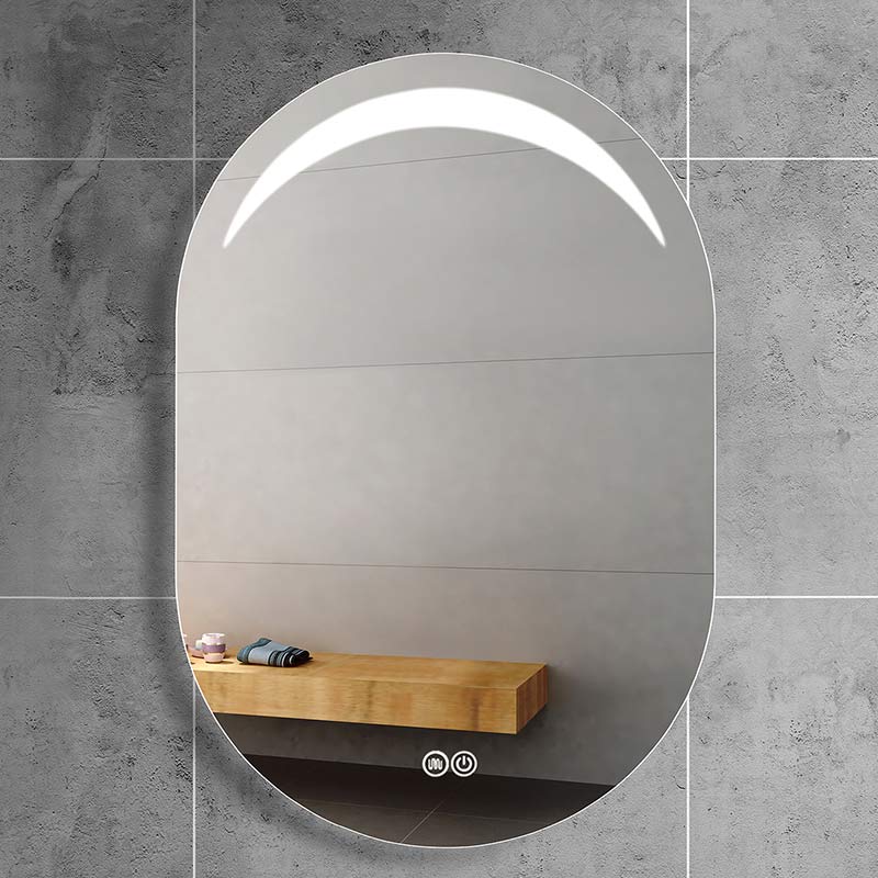 Miroir lumineux LED ovale, 60x80 cm, Luna60