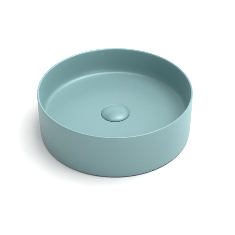 Vasque à poser, 35.2x11.2 cm, Vert d'eau mat, Art