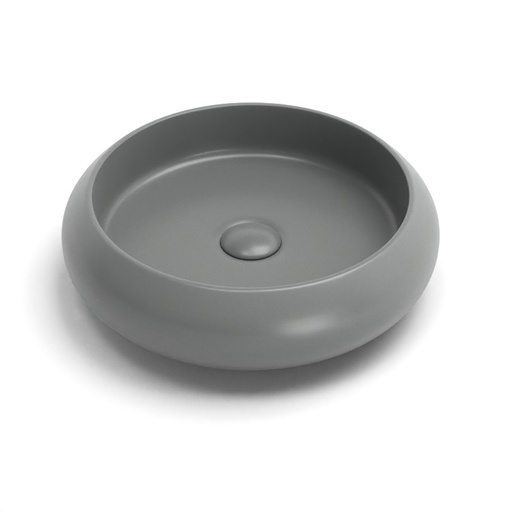 Vasque à poser, 41,5x12 cm, Gris ciment mat, Stella