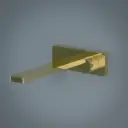 Robinet mitigeur lavabo mural encastré doré, Carrousel