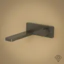 Robinet mitigeur lavabo mural encastré Carrousel, Gun-métal Brossé