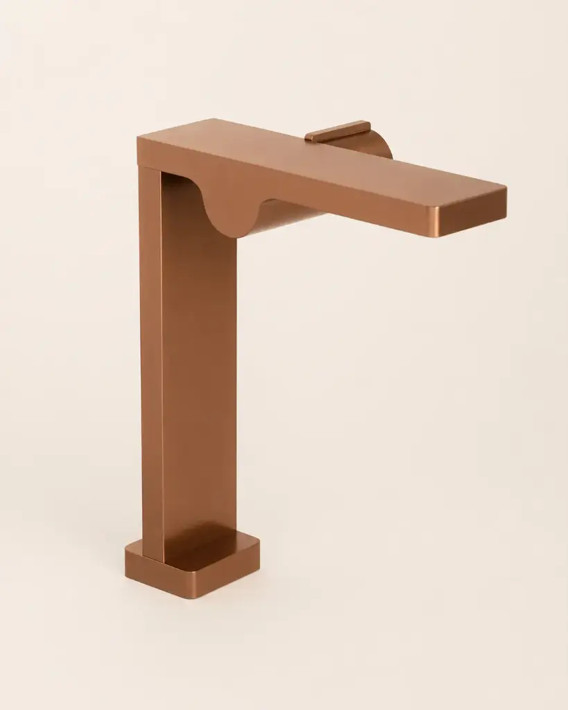 Robinet Mitigeur Lavabo Haut, Carrousel, Or Rose mat