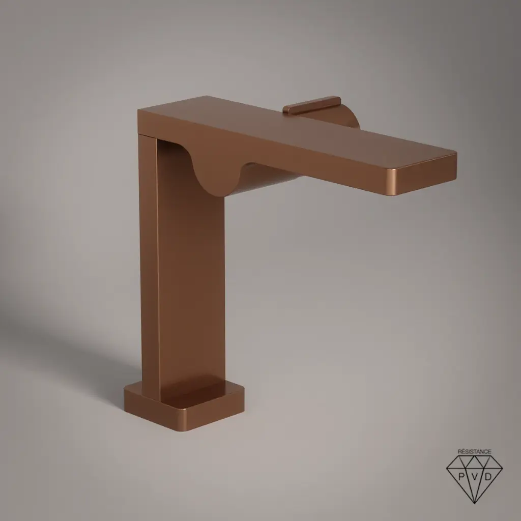 Robinet mitigeur lavabo or rose mat, Carrousel