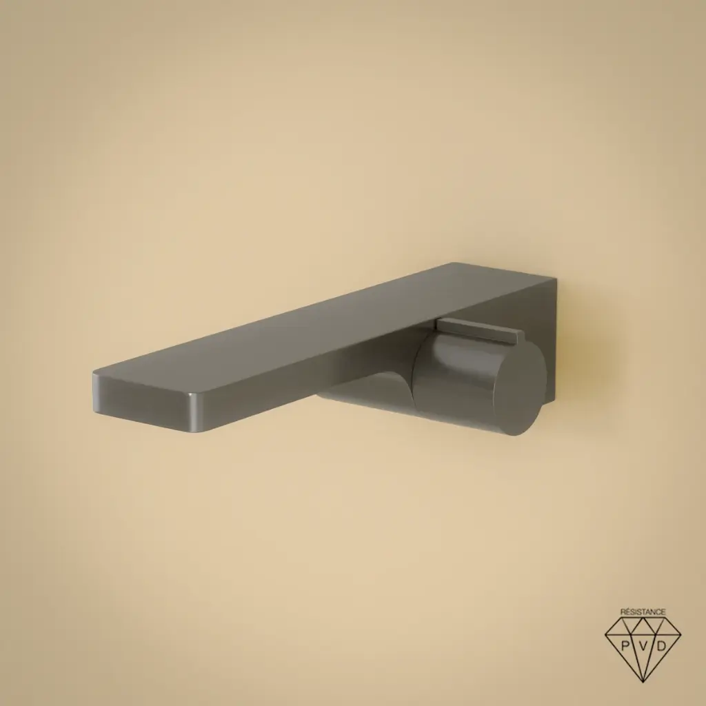 Robinet mitigeur lavabo mural gun métal brossé, Carrousel