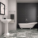 Carreau métro Noir mat, 7.5x15 cm