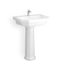 Lavabo colonne en céramique monotrou, 58 cm, 1920