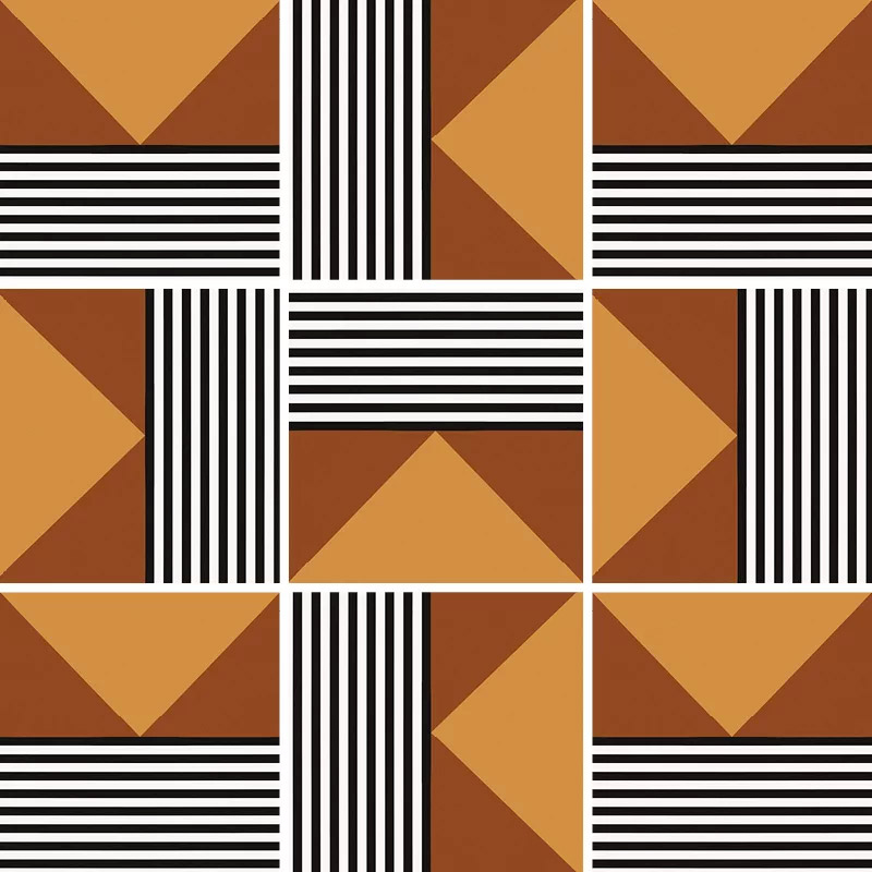 Carrelage mur et sol 20x20 cm esprit carreau de ciment, Stritch Warm