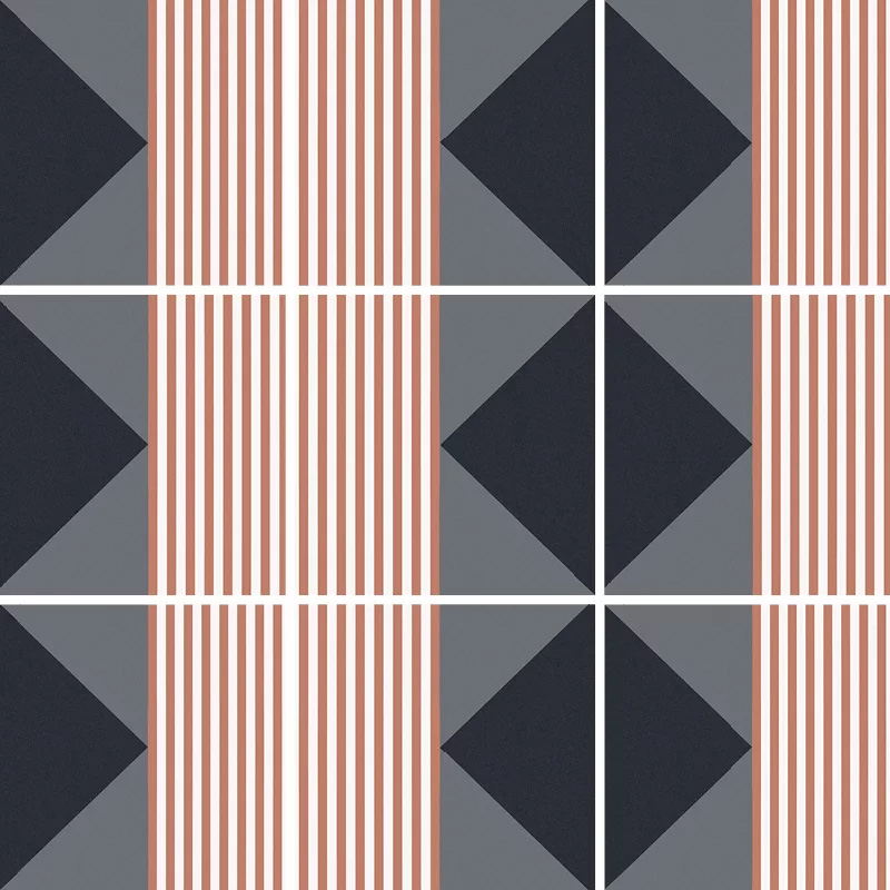 Carrelage mur et sol 20x20 cm esprit carreau de ciment, Stritch Cold