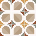 Carrelage mur et sol 20x20 cm esprit carreau de ciment, Blatt Warm