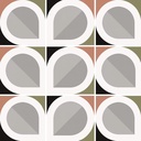 Carrelage mur et sol 20x20 cm esprit carreau de ciment, Blatt Cold