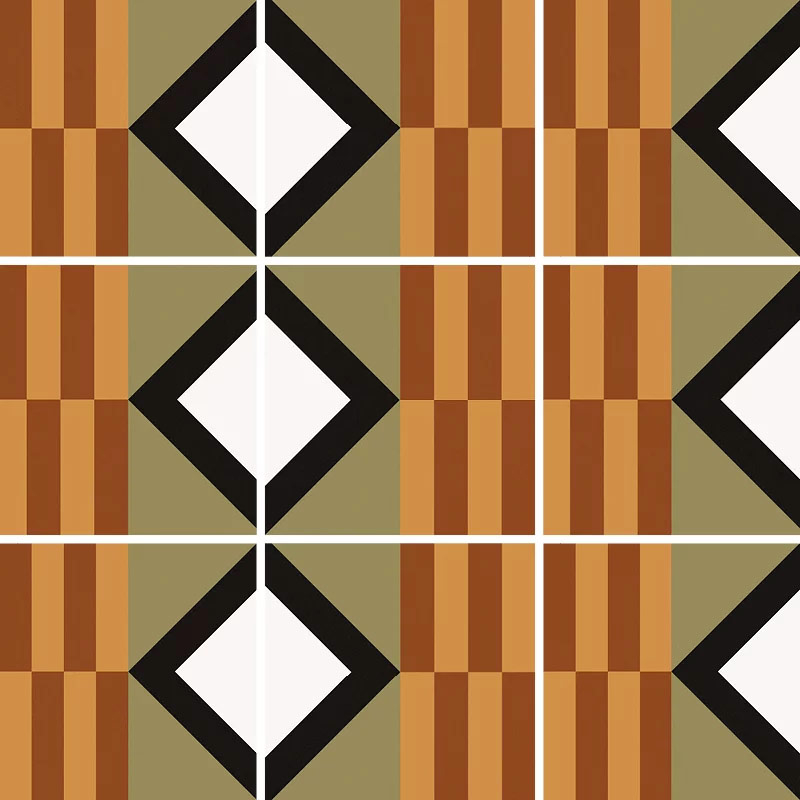 Carrelage mur et sol 20x20 cm esprit carreau de ciment, Mark Warm