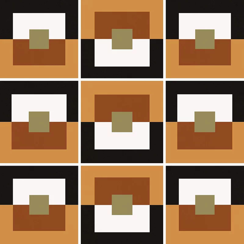 Carrelage mur et sol 20x20 cm esprit carreau de ciment, Punk Warm