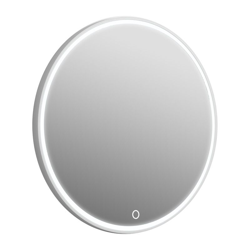 Miroir Ø70 cm Led minéral, matière composite minérale, Rond Plat