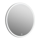 Miroir Ø70 cm Led minéral, matière composite minérale, Rond Plat