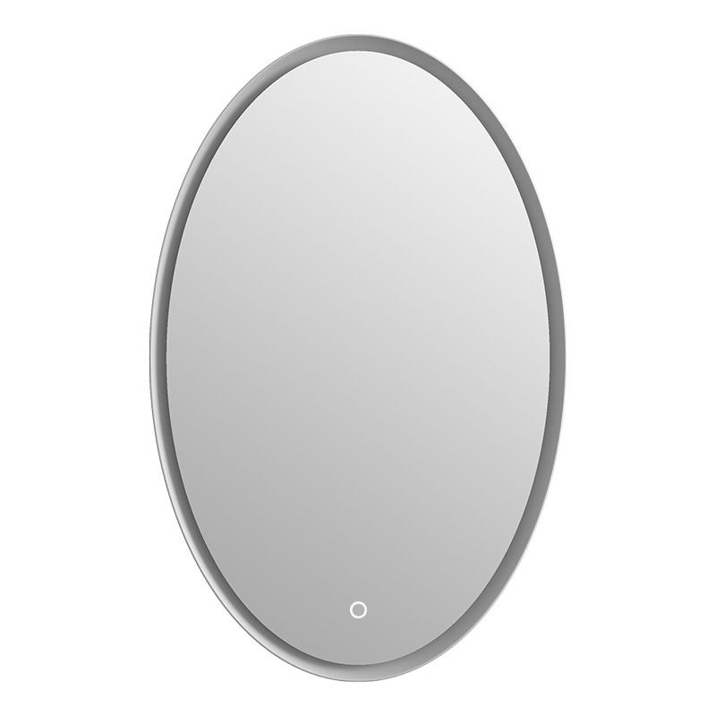 Miroir 55x85 cm minéral leds, matière composite minerale, Ovale