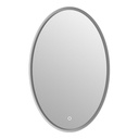 Miroir 55x85 cm minéral leds, matière composite minerale, Ovale