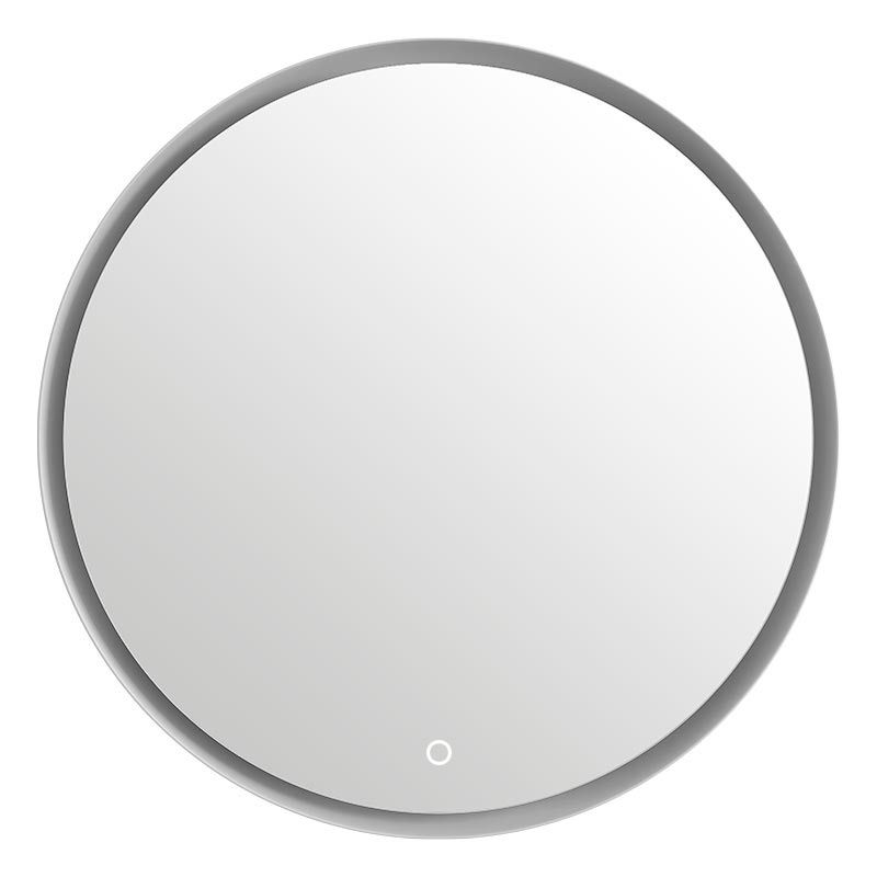 Miroir Ø70 cm Led minéral, matière composite minérale, Plate