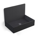 Vasque à poser 60x38 cm, aspect béton noir, Roneo