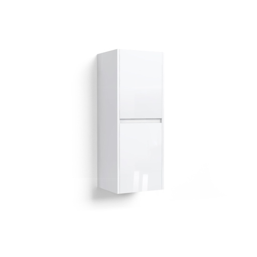 Demi-colonne de rangement suspendue 2 portes, Blanc Brillant, Caruso