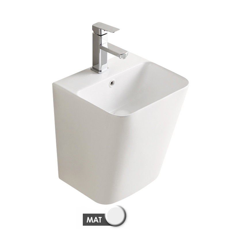 Lavabo suspendu, 38x34x44 cm, Blanc mat, Enzo