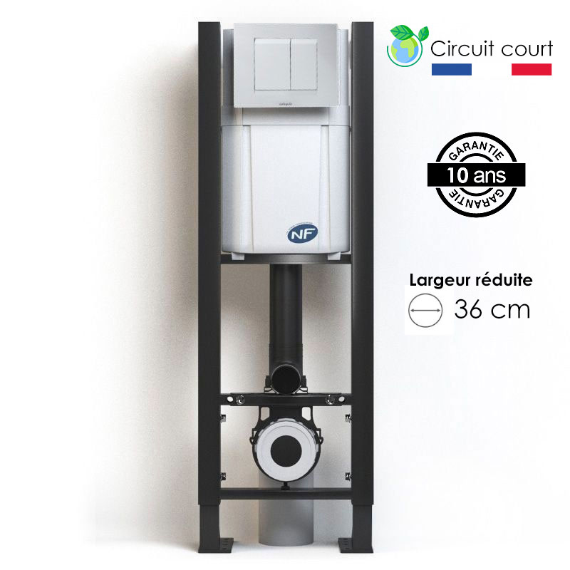 Pack bati-support compact WIRQUIN + plaque blanche + kit de liaison