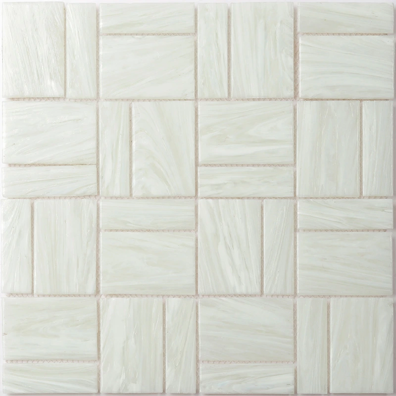 Mosaïque en verre, 30x30 cm, Square beige