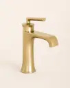 Robinet Mitigeur Lavabo doré brossé, Art Déco