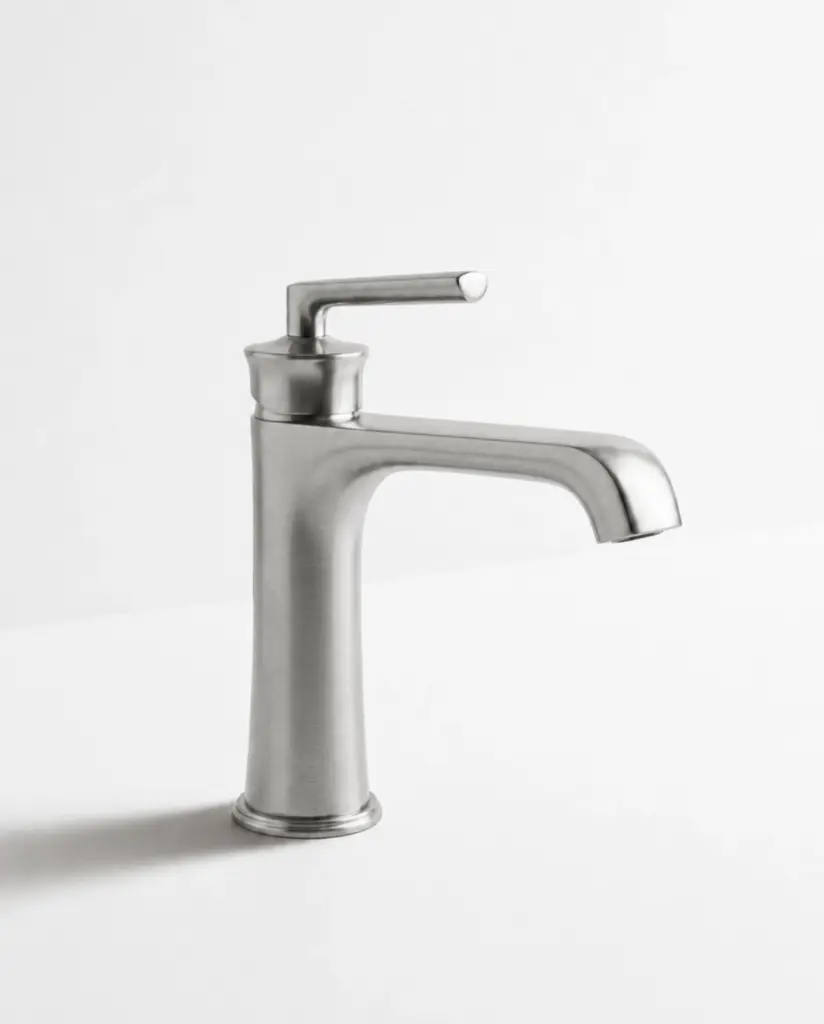 Robinet Mitigeur Lavabo inox brossé, Art Déco 
