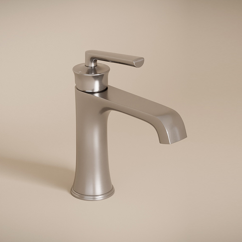 Robinet Mitigeur Lavabo inox brossé, Art Déco 