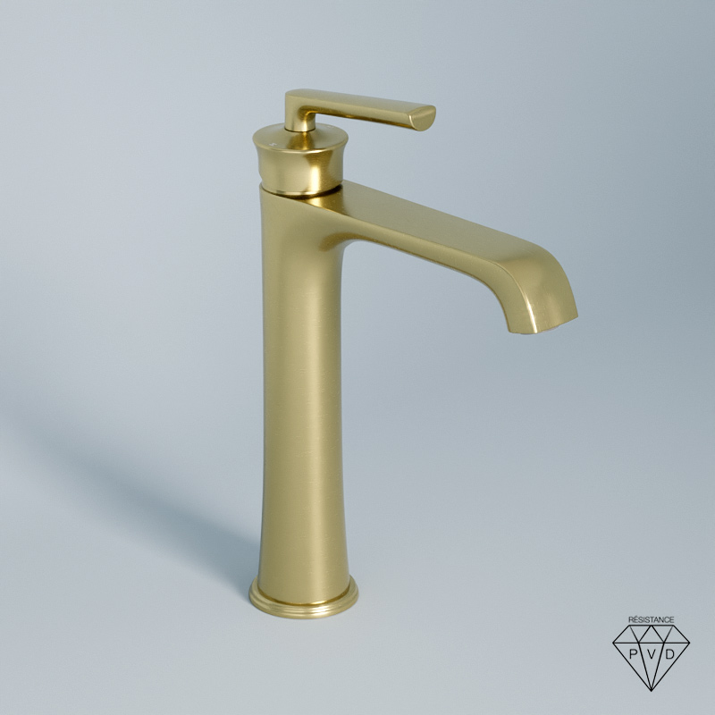 Robinet Mitigeur Lavabo Haut, Art Déco, 2 couleurs
