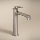 Robinet Mitigeur Lavabo Haut, Art Déco, Inox Brossé
