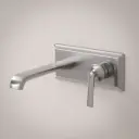 Mitigeur lavabo mural inox brossé, Art Déco 