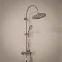 Colonne de douche avec mitigeur mécanique, inox brossé Art Déco