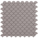 Mosaïque écailles verre recyclé brun, 31x32 cm, Nordic matt  frappe