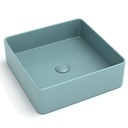 Vasque à poser, 41,5x41,5 cm, Vert d'eau mat, Art