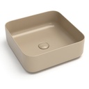 Vasque à poser, 38.5x38.5 cm, Cappuccino beige mat, Art