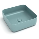 Vasque à poser, 38.5x38.5 cm, Vert d'eau mat, Art