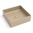 Vasque à poser, 35x35 cm, Cappuccino beige mat, Elvia
