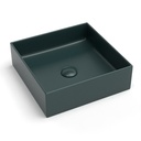 Vasque à poser, 35x35 cm, Vert foncé, Elvia