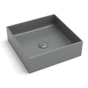 Vasque à poser, 35x35 cm, Gris ciment mat, Elvia