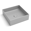 Vasque à poser, 35x35 cm, Gris mat, Elvia
