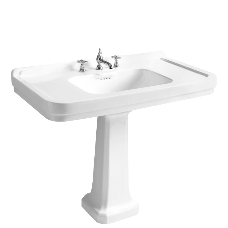 Lavabo colonne, 3 trous, 105 cm, Albano