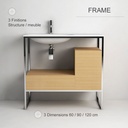 Meuble salle de bain 90 cm, Bambou, Frame
