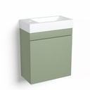 Lave-mains 44,5 x 23,7 cm, Vert arcilla, et vasque blanc mat, Alma