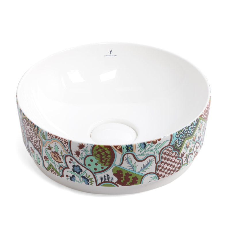 Vasque à poser, 39,7x13,8 cm, Porcelaine de Paris, Blanc brillant, Udaipur